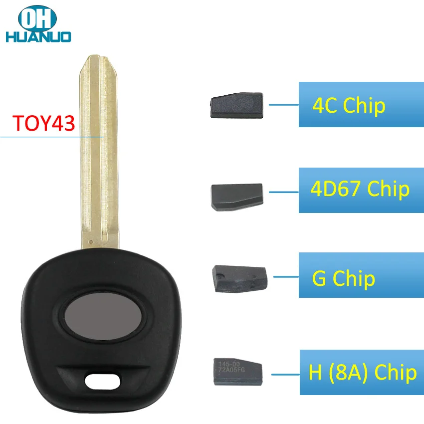Чехол для ключа зажигания Toyota Corolla Yaris Avensis с чипом ID4C 4C 4D67G H (8A) TOY43 | Автомобили и