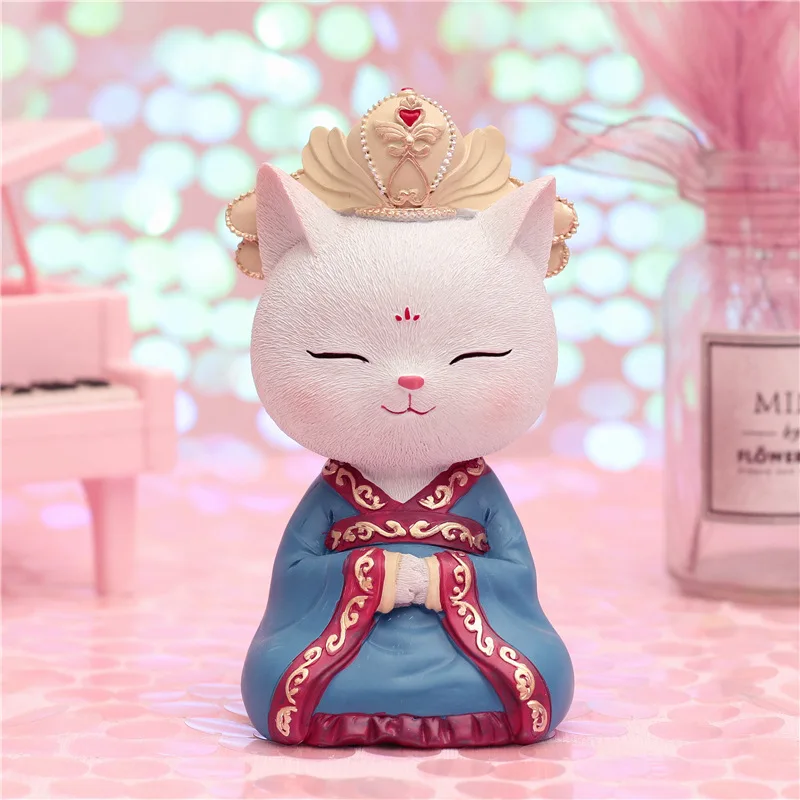 Милая девочка украшение в виде сердца кошка копилка белая настольная маленькое