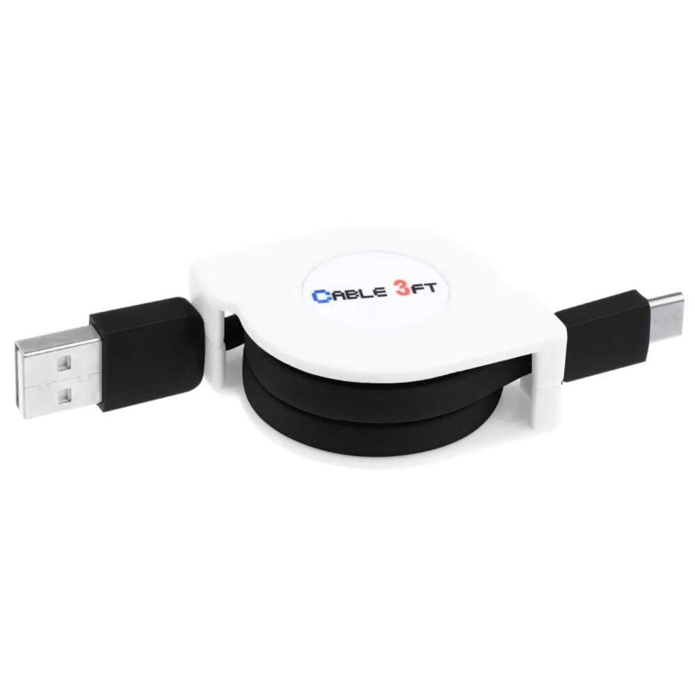 1 м USB 3 Type C выдвижной кабель для быстрой зарядки Samsung зарядный провод мобильного