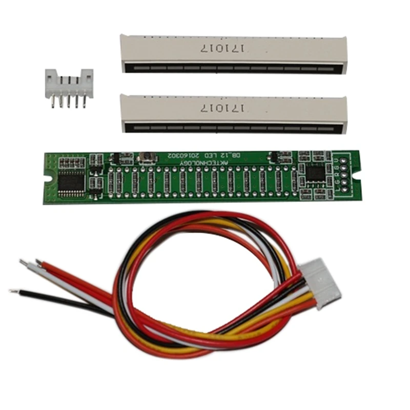 Двойной индикатор уровня воспроизведения музыки 12 дюймов светодиодный спектр VU