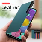 Для Samsung Galaxy A51 A71 A11 A81 A91 чехол три поколения смарт-вид кожаный флип-чехол для Samsung A10 A20 A30 A40 A50 A70