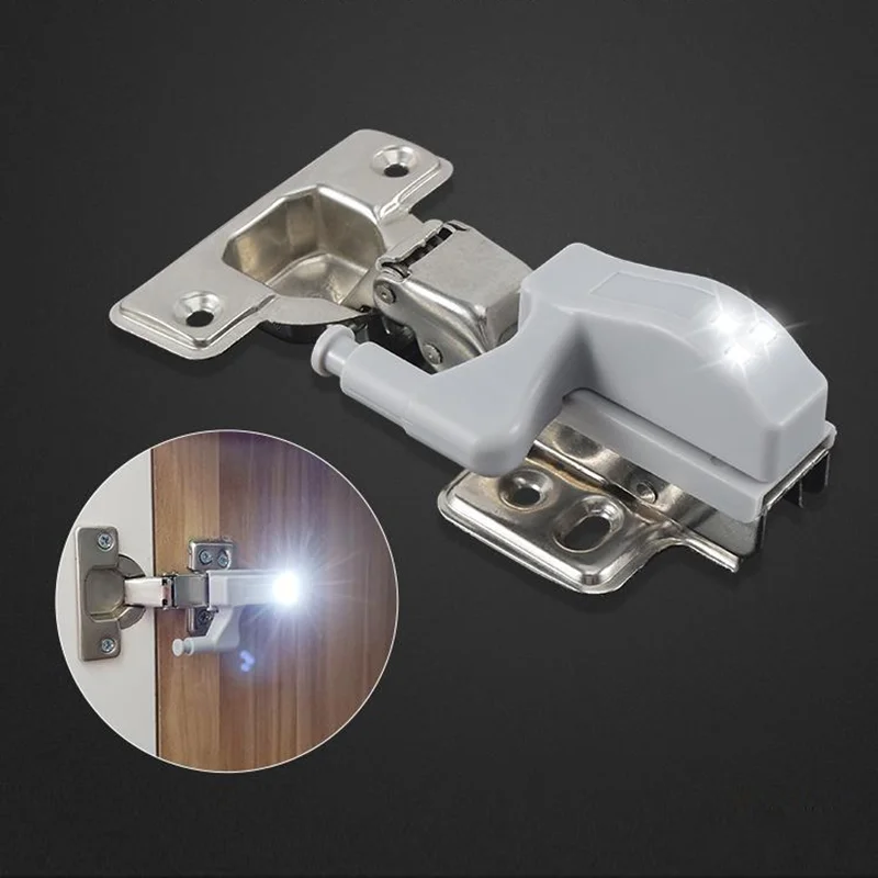 5pcs led hinged light cabinet door touch switch cabinet light warm white light night light kitchen bedroom wardrobe lamp battery free global shipping