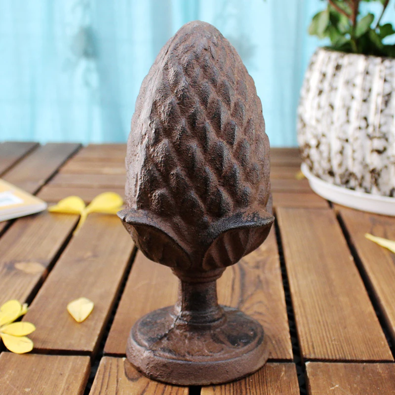 Винтажные чугунные фигурки в форме сосны с круглым основанием домашний садовый