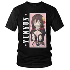 Футболка KonoSuba Yunyun, мужская, хлопковая, с коротким рукавом, Sekai ni Shukufuku