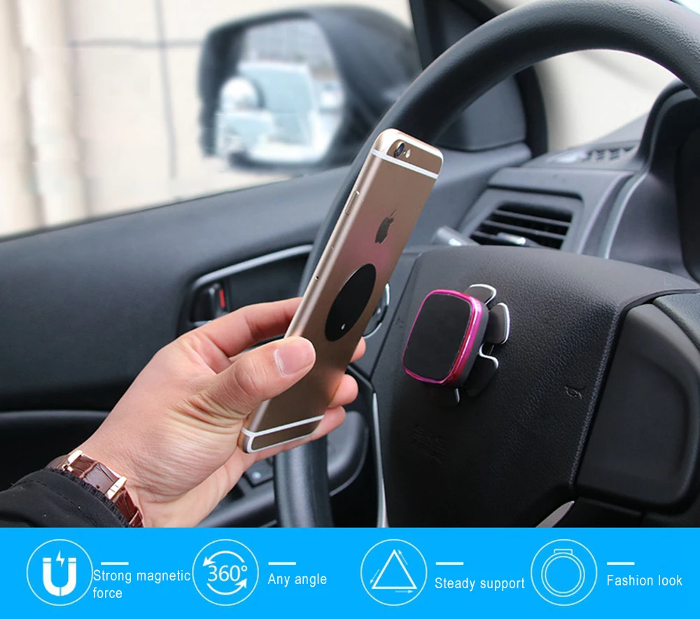 Универсальный руль магнитный держатель для телефона в автомобиле подставка gps-ячейка телефон для iPhone держатель для приборной панели телефона