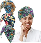 Новые модные женские туфли в африканском стиле с цветочным принтом мусульманский тюрбан платок тюрбан Женская кепка Chemo банданы Женские аксессуары для волос повязка на голову