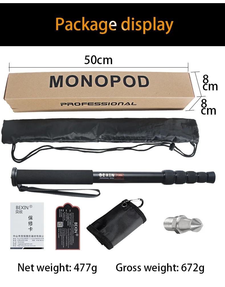 BEXIN Unipod палка штатив монопод легкий переносной монопод для камеры для SLR DSLR цифровой видеокамеры с ножкой для ногтей сумка для переноски