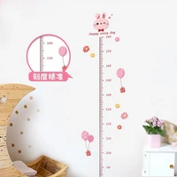 qdrr creative cartoon height sticker childrens room decoration wardrobe sticker baby height measurement wall sticker removable