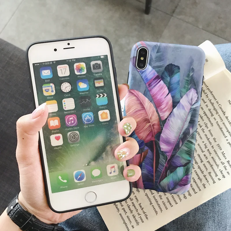 Винтажный чехол LOVECOM с банановым листом для телефона iPhone 11 Pro Max XR XS 6 6S 7 8 Plus X