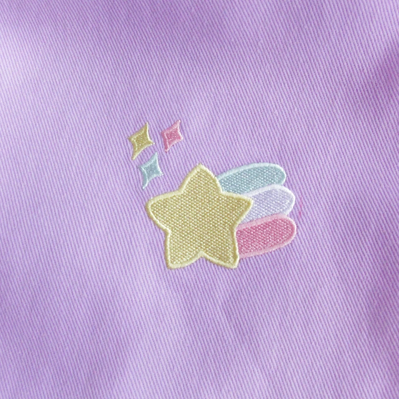 Японские милые повседневные фиолетовые джинсы с высокой талией корейские