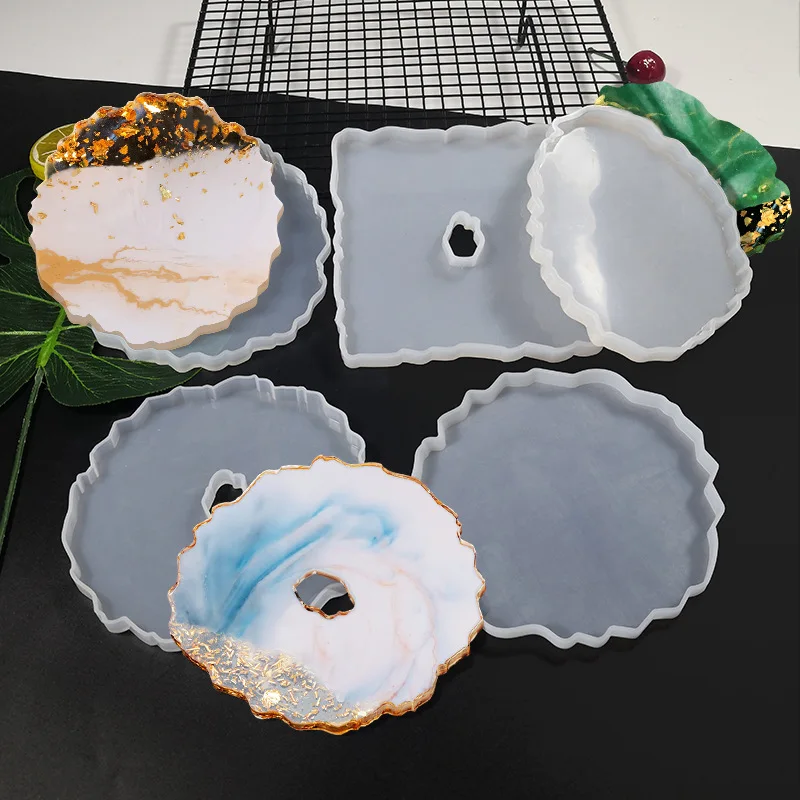 DIY волнистые чашки подушки качели стол падение клей плесень Пищевая силиконовая
