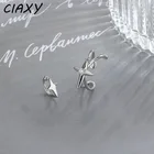 Женские серьги-клипсы с четырьмя звездами из серебра 925 пробы