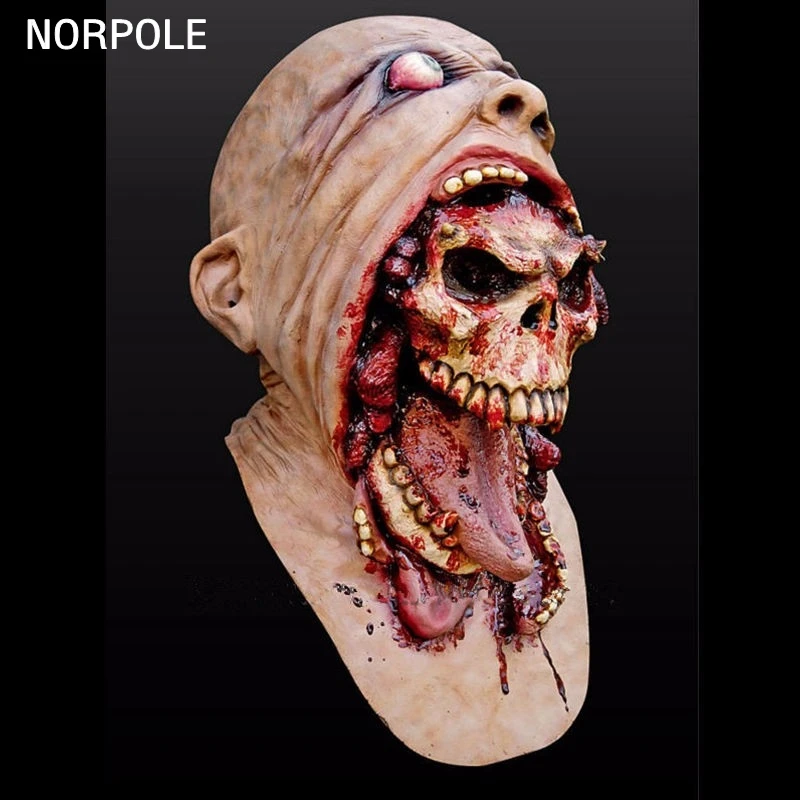 Demon Parasite Zombie mask Latex Accoutrements Vampire Skull party Halloween scary terror masks horror mascaras latex realista | Дом и сад