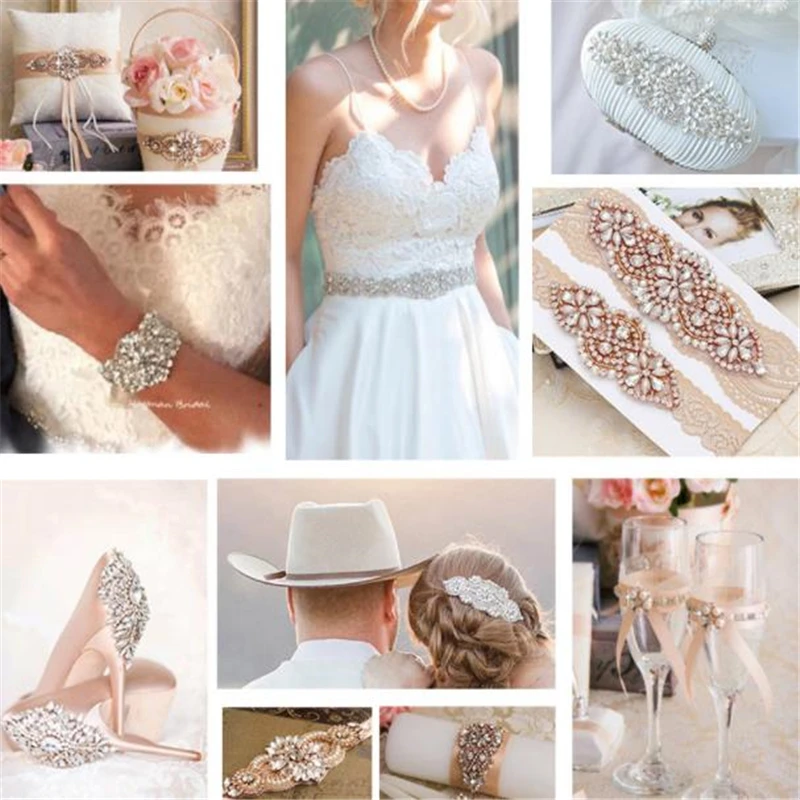 1 шт. Стразы Серебряные Кристаллы для платья аксессуары волос Аппликация