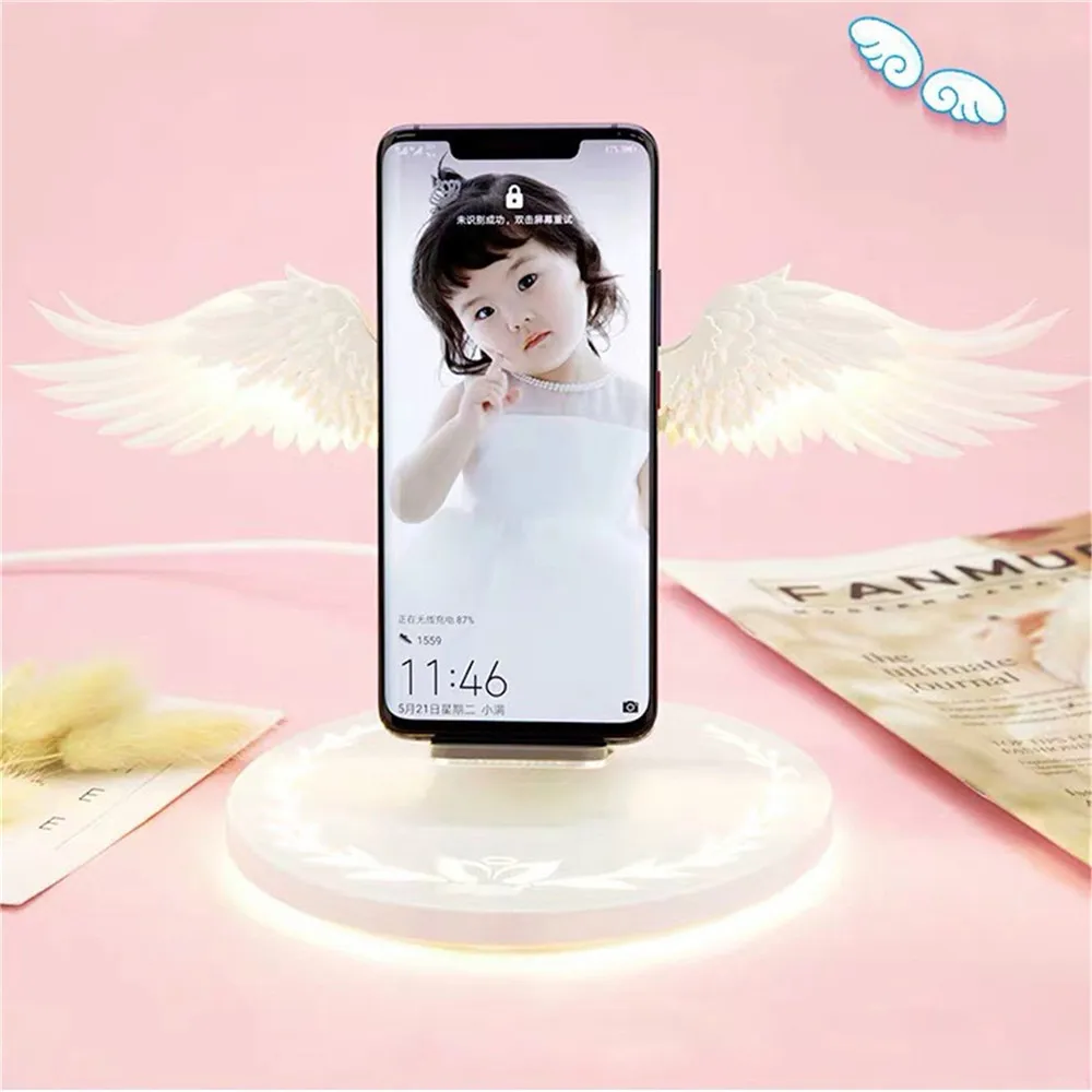 Крылья Ангела док станция для зарядки стенд 10 Вт беспроводное быстрое зарядное