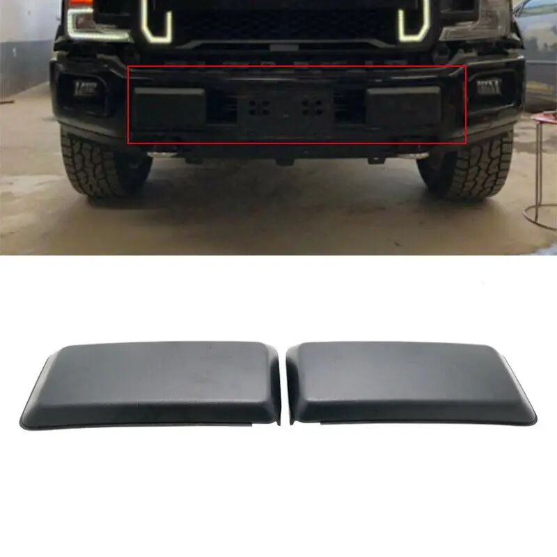 For FORD F150 2018-2020 Front Bumper Guards Inserts Pads Caps Black 1 Pair New