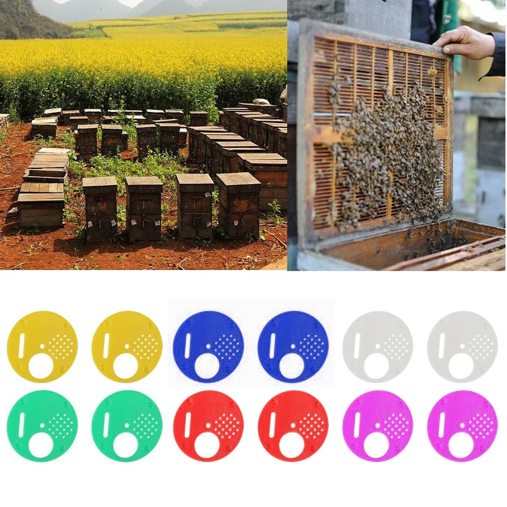 12 шт Круглые пчелиный улей лангстрот коробка въездные ворота диск Пластик пчелы