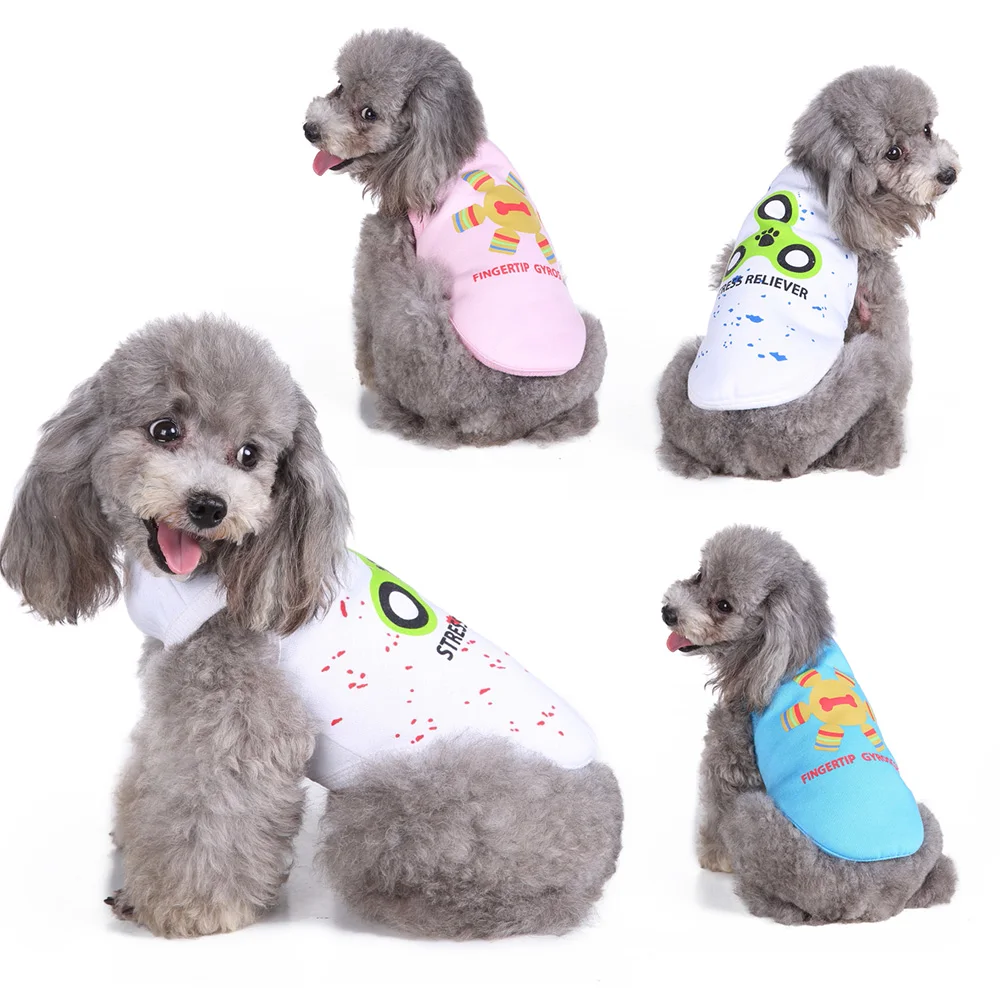 Платье для собак летняя юбка питомцев модное однотонное платье жилет щенков