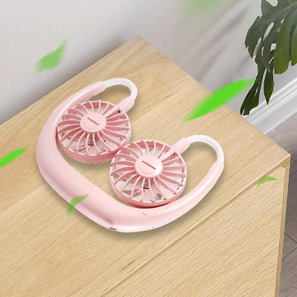 Студенческий ленивый вентилятор Usb зарядка портативный Прохладный нашейный на
