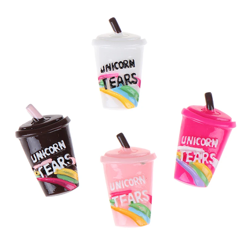 10 шт./лот Радужная кофейная чашка полимерный слайм подвески глина для