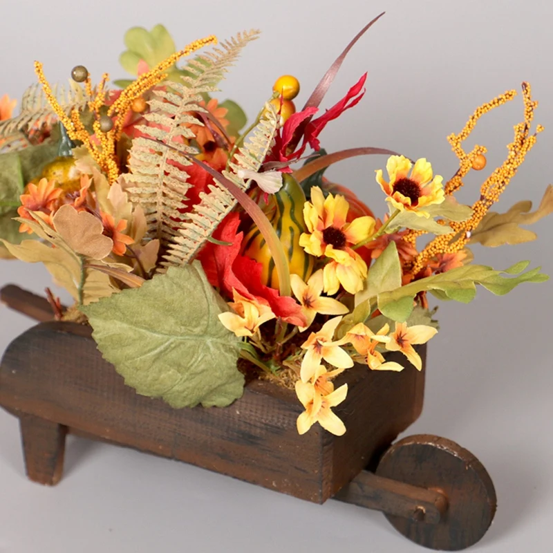 Искусственные тыквы в виде кленового листа LED Настольная лампа домашний декор