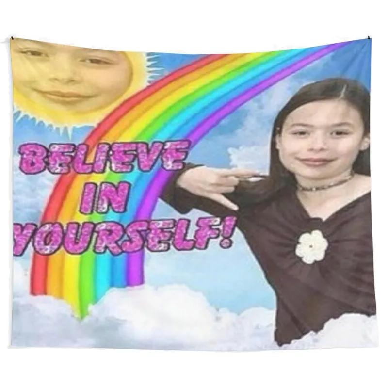 

ICarly Believe in Yourself Tapestry Wall Hanging Art for Bedroom Living Room College Dorm Party Backdrop Home Decoration