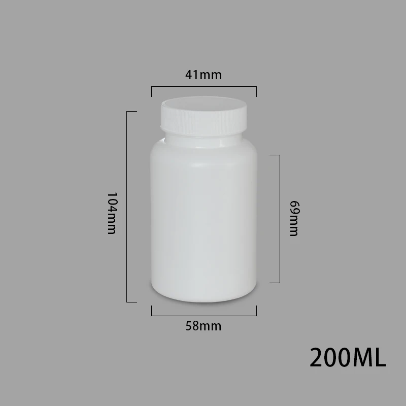 20 set of 200ML 20 штук медицинской бутылки с винтовой крышкой пластиковый контейнер для таблеток, капсулы для безопасности пищевых продуктов HDPE бутылки 20 мл-200 мл - Цвет: 20 set of 200ML
