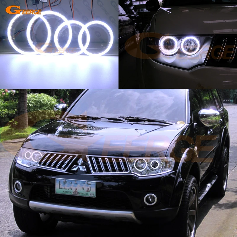 Отличные COB led Ангельские Глазки halo кольца ультра яркие для Mitsubishi Montero Sport 2009