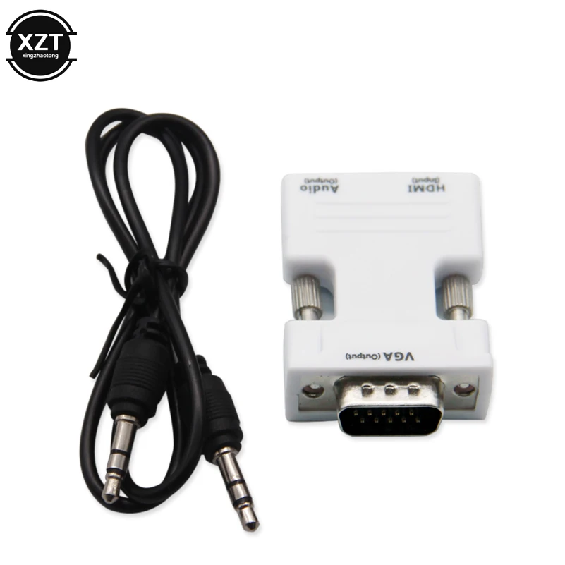 HDMI Женский к VGA Мужской конвертер с аудио адаптером поддержка 1080P выход сигнала +