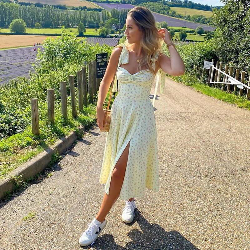 

Floral Dress Sleeveless Strap Robe Longue Maxi For Women Femme Vestido De La Correa Lange Mouw Jurk Sundresses