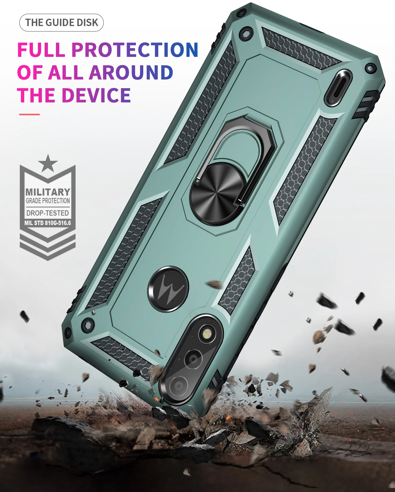 

Fashion Kickstand Protection Phone Case For Motorola Moto One 5G ACE G E7 Play Power 2021 Rugged Armor Heavy Magnetic Back Cover