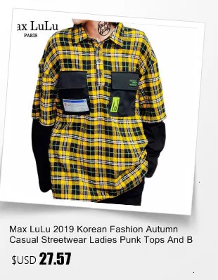 Max LuLu корейская мода стиль летние женские Лоскутные Топы и блузки женские панк клетчатые шифоновые рубашки повседневные льняные блузы