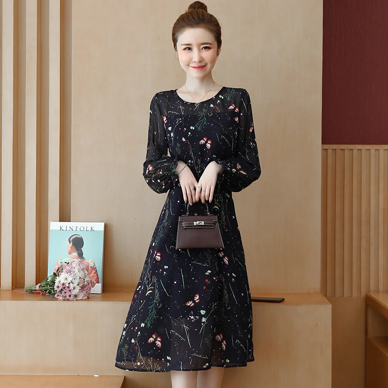 Осень модные часы свободного покроя элегантные с круглой горловиной а линейное