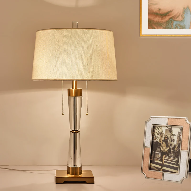 Постмодерн стеклянный кристаллический центр настольная лампа простой