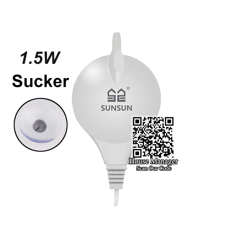 1.5W Sucker 90x50mm Мини воздушный насос висячий бак с присоской увеличивающий кислородный насос немой низкий звук, воздушный компрессор пузырьковый камень пузырьковый для мини аквариума - Цвет: 1.5W Sucker 90x50mm