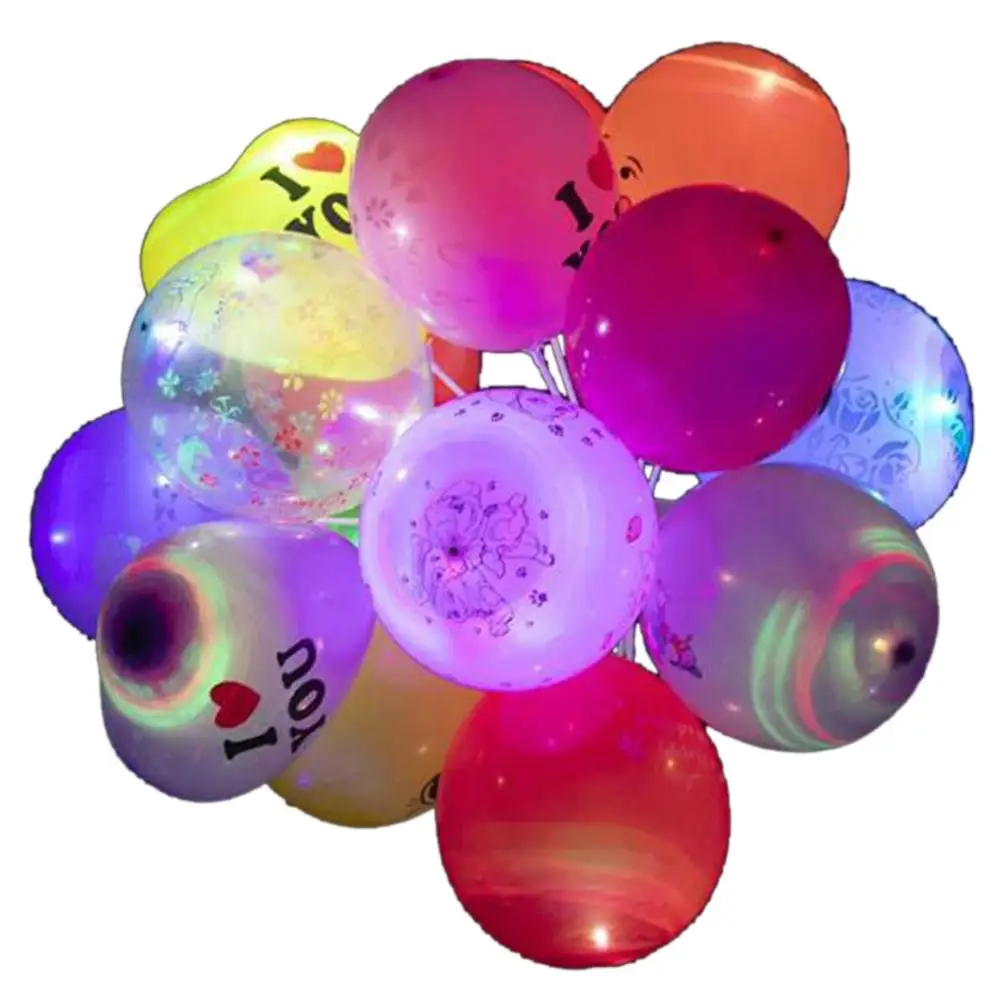 Hobbyline 100 шт светодиодный шар для вечерние праздничные светящиеся воздушные шары |