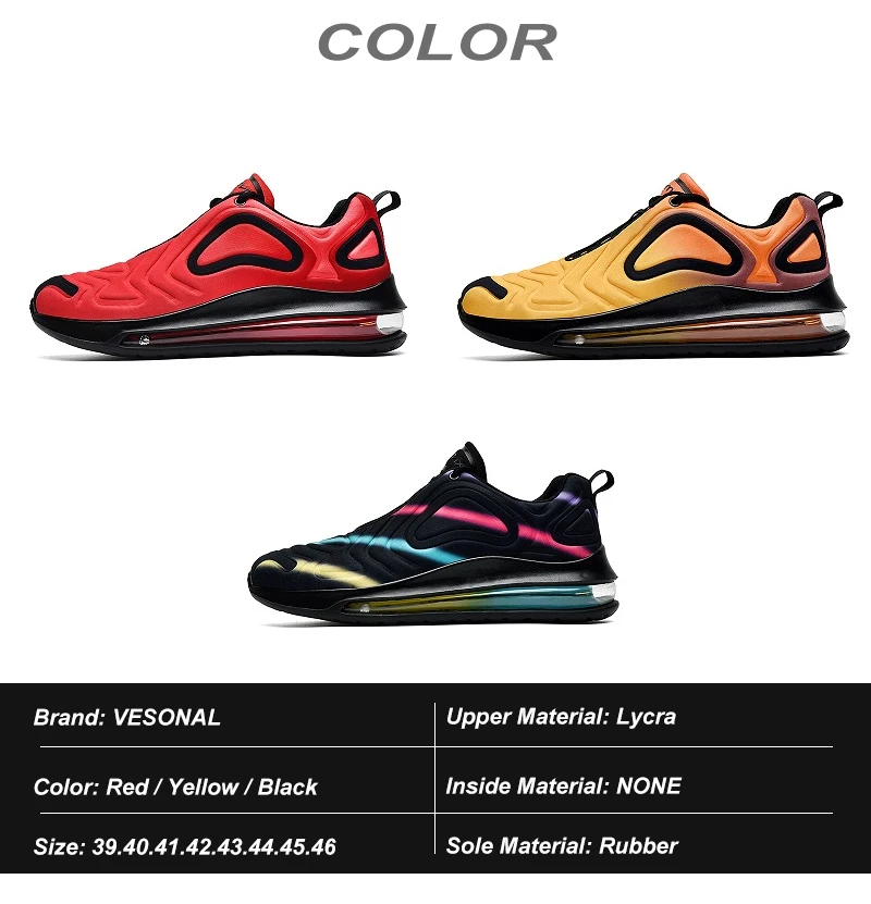 VESONAL Brand New Fashion Shoes Men Casual Sheos For Adult Autumn Comfort Male Footwear lightweight Air Cushion Man Shoes
