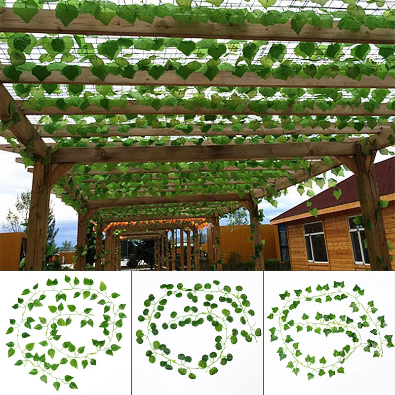Искусственная ротанговая зеленая угольная Виноградная лоза листья имитация