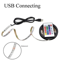 usb led strip lamp 5050 color rgb 5v ip65 waterproof light with 30 light usb interface 5 meters