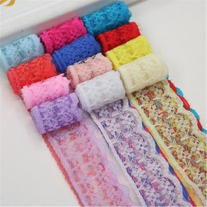 600 ярдов вышитая сетчатая тесьма различных цветов для рукоделия. 25