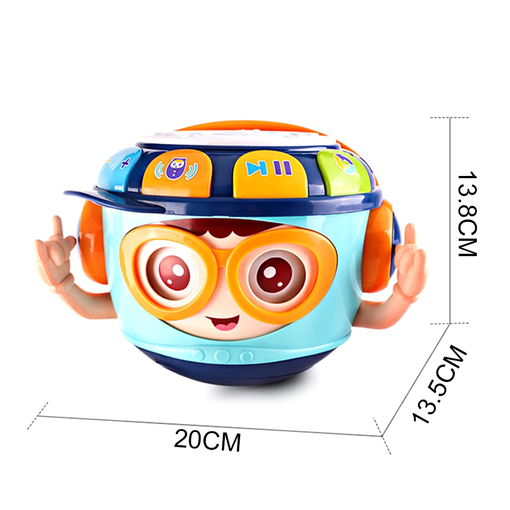 

LED Music Early Educational Toys Learning Developmental Baby Rattles Children Infant Toys Tumbler Musical Hand Drum Beat