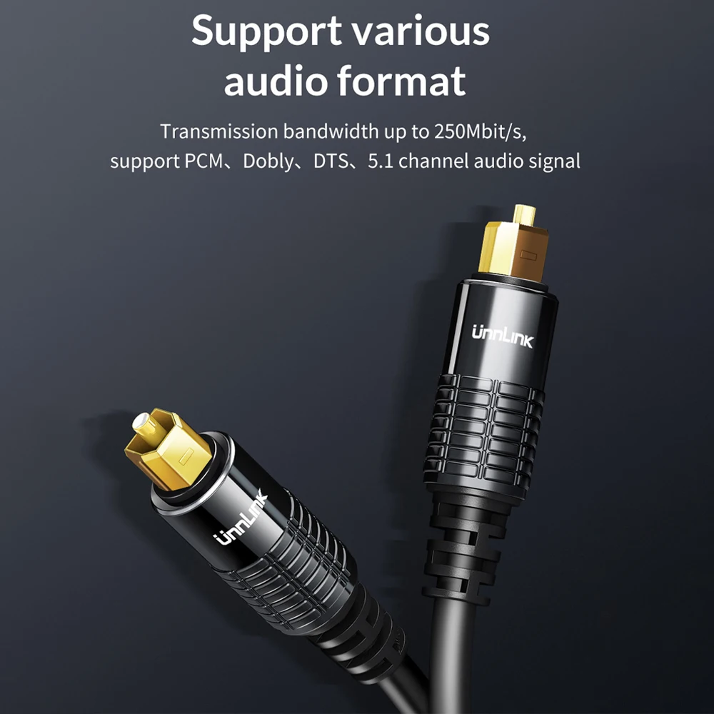 Оптоволоконный кабель Unnlink HIFI 5 1 SPDIF Toslink аудио м 2 8 10 для ТВ приставки PS4 провод
