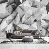 custom 3d papel de parede wallpaper modern geometric pattern gray cement paper mural living room bedroom background home decor