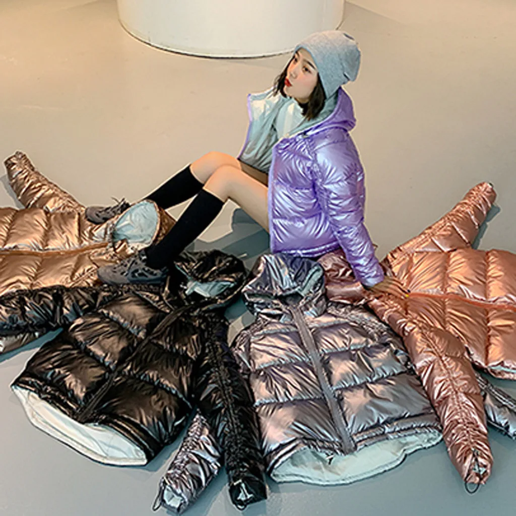 Новинка 2019 года однотонная Модная хлопковая куртка с хлопковой подкладкой на