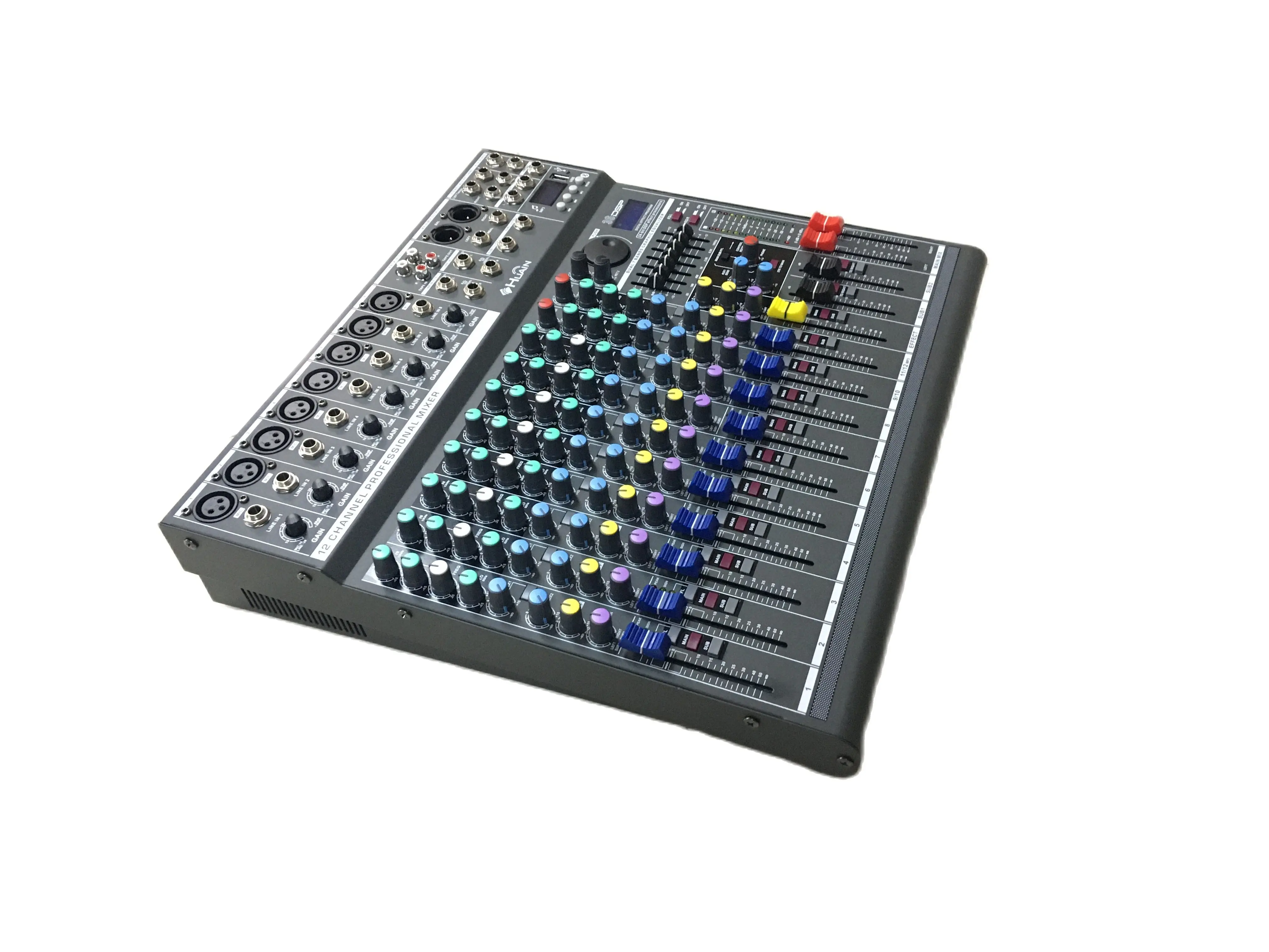 Профессиональная смешивающая станция DJ Studio 48V Bluetooth 36DSP USB 12-канальный двухполосный эквалайзер 24-эффектные эхо-консоли включены.