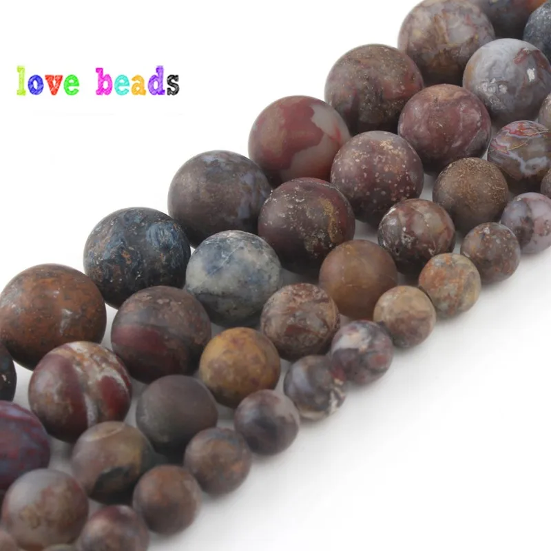

Natural Matte Pietersit Stone Beads Dull Polish Gems Stone Round Bead for jewelry Making DIY Bracelet Necklace 15''Strand