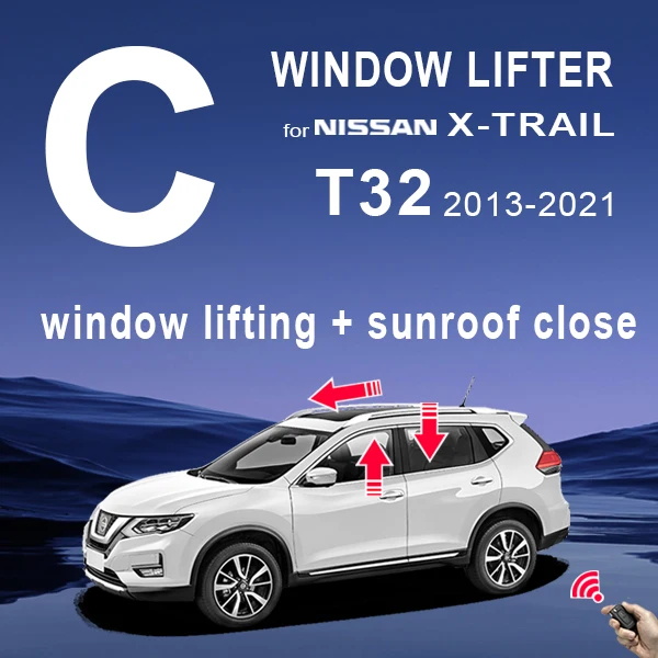 

Ключевой переключатель подъемника автомобильных окон для Nissan X-trail t32, папка бокового зеркала, система складывания и закрытие люка для Xtrail T32