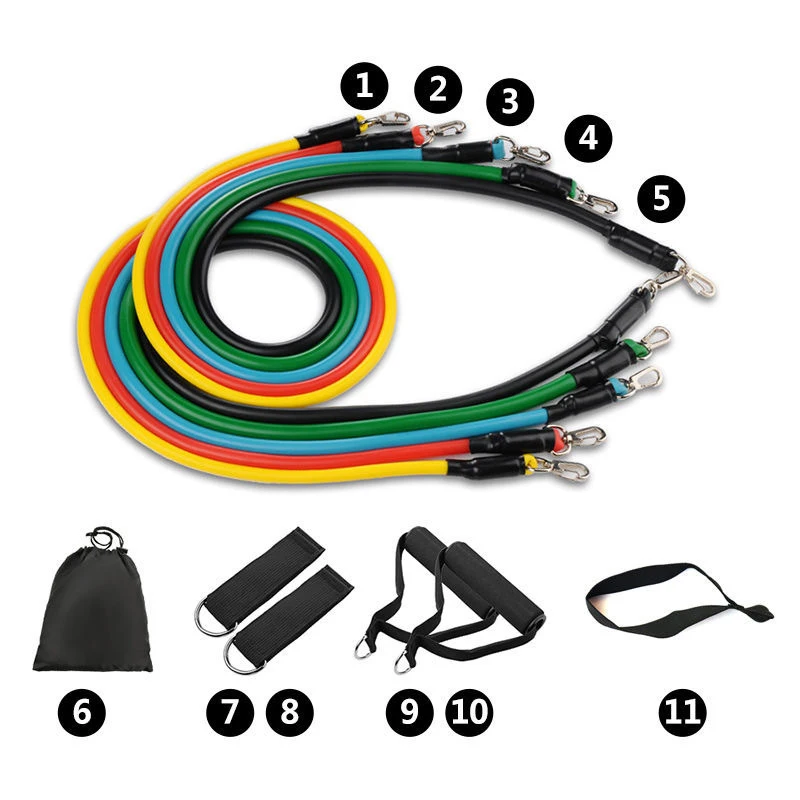 

11pcs/set Pull Rope Fitness Exercises Resistance Bands Yoga Latex Tubes Crossfit Stretch Training Home Gyms Workout Elastic Band