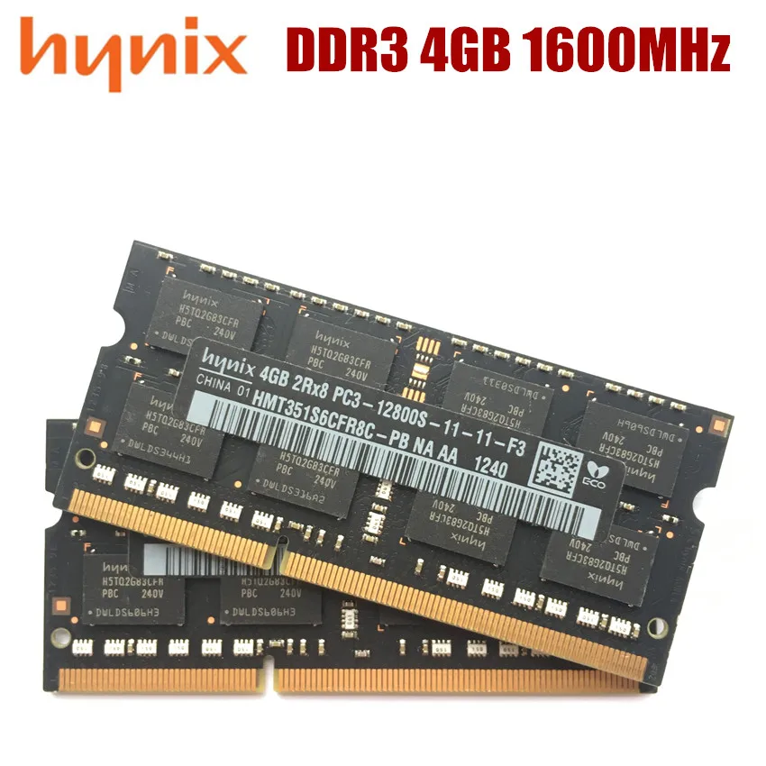 Hynix чипсет 4 Гб 2Rx8 12800S PC3 DDR3 1600 МГц ноутбук модуль памяти SODIMM RAM|Оперативная память| |