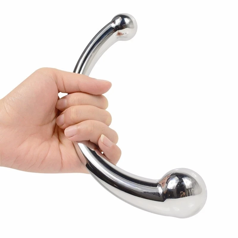 Stainless Steel Metal double Ended Dildo Penis G Spot Wand Massage Anal butt Plug prostate massager P-Spot sex toy For Women Men | Красота и